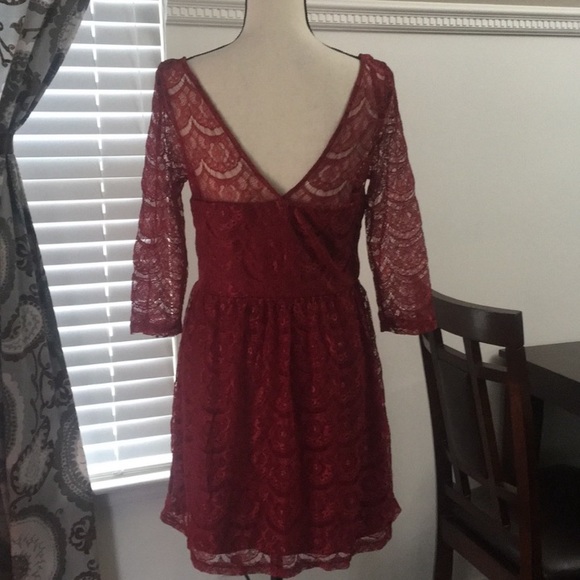 Jessica Simpson red lace dress - Picture 6 of 9